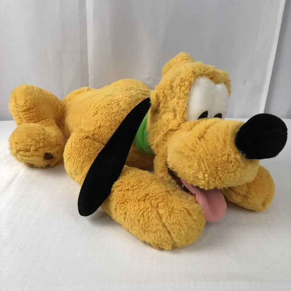 Authentic Disney Store Original Pluto Plush 16” Laying Down Stuffed Animal Dog